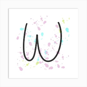 Name Initials Name Initials Letter W Art Print