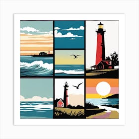 Lighthouses Art Print