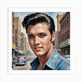 Rock 'n' Roll Royalty Elvis Presley Art Print