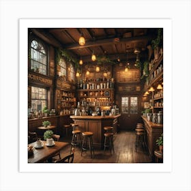 Cafe Interior Design Art Print