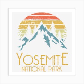 Vintage Yosemite National Park California Art Print