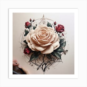 Paper Roses Art Print