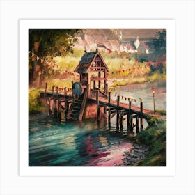 Bridge Over The River Art Print