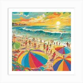 Sea Swimming In The Beach 7 Art Print