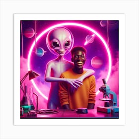 Aliens In The Lab 5 Art Print