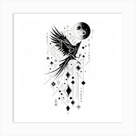 Phoenix Tattoo 2 Art Print