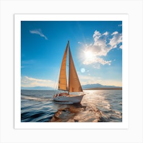 Sailboat On The Sea Art Print