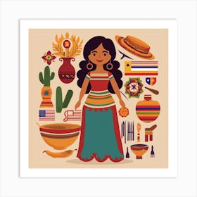 Mexican Girl Art Print