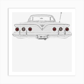 Lowrider 61 Impala Dark Colors Art Print