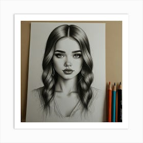 Portrait Of A Girl 2 Art Print