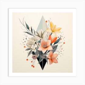 Abstract Floral Painting 1 Art Print