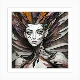 Abstract Girl (68) Art Print