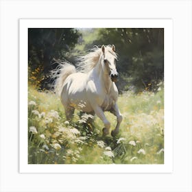 Golden Grace: Majestic Equine Radiance Art Print