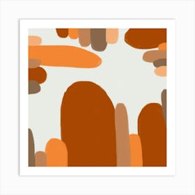Brown and orange abstract Art Print