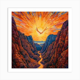 Sunrise Over Zion 2 Art Print