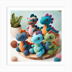 Amigurumi, dinosaur 2 Art Print