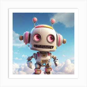 Robot In The Sky 4 Art Print