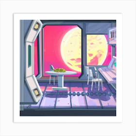 Space Station Interior Art Print