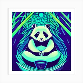 Psychedelic Panda Art Print