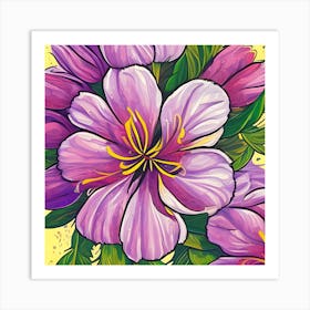 Alstroemeria Flowers 28 Art Print