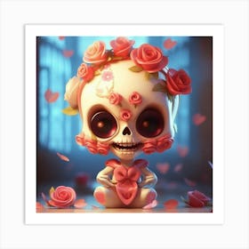 Day Of The Dead Skull 5 Art Print