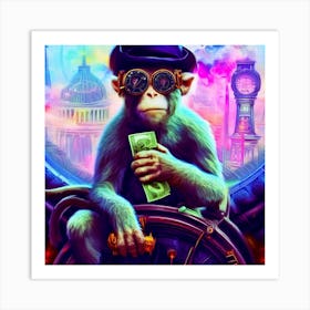 Steampunk Monkey Art Print