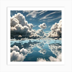 Clouds Reflected In Water Art Print