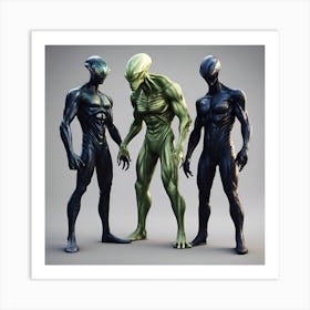 Alien Avengers 1/4 (space visitor super hero creature invasion movie figure comic sci-fi) Art Print