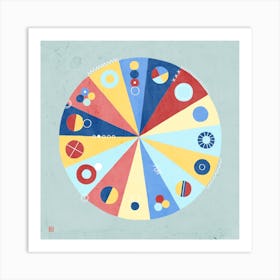 Fortune Wheel Meditative Mandala Art Print