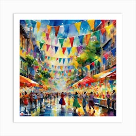 Bustling City Art Print