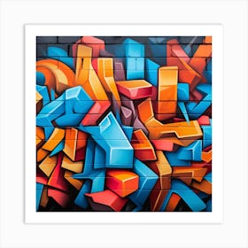 Graffiti Wall 1 Art Print