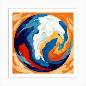 Earth Swirls Art Print