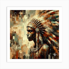 Native African Warrior Man 2 Art Print