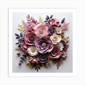 Paper Flower Art 3 Art Print