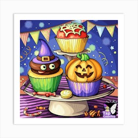 Halloween Cupcakes Art Print