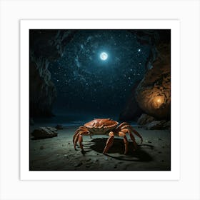 Crab At Night 23 Art Print