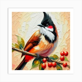 Bulbul Bird On A Branch 2 Art Print