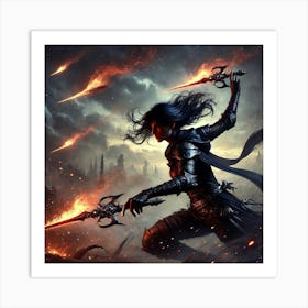 Zoya Nightshade Shadowfire Daggers Art Print