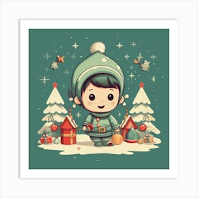 Christmas Elf 8 Art Print