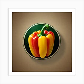 Red And Yellow Pepper 3 Art Print