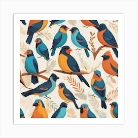 Graphic Design Birds Of A Feather Art 2 Art Print