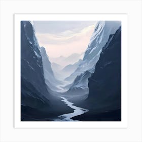 River In The Mountains Art Print