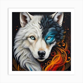 Wolf Painting 2 print Art Print