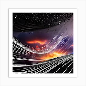 Music Notes In The Sky 24 Art Print