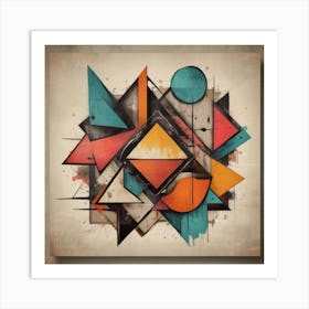 Abstract Geometric Painting 1 Art Print