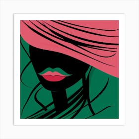 Woman In A Hat 10 Art Print