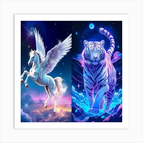 Angel And Tiger 1 Art Print