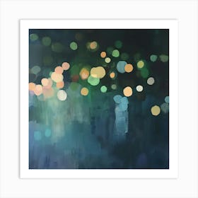 Night Bokeh Art Print