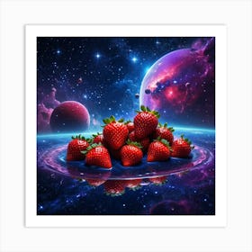 Strawberries In Space Art Print