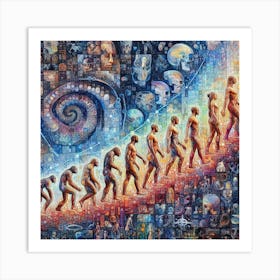 Evolution Of Man Art Print